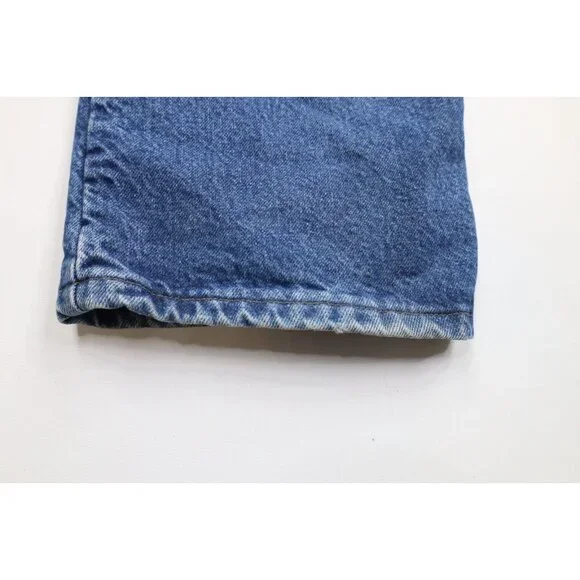 Vintage Y2K 2004 Carhartt Mens 38x34 Faded Spell Out Flannel Lined Denim Jeans